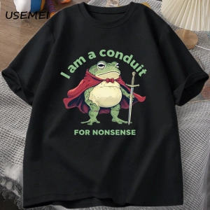 Ben Saçmalık için Bir Boru T-shirt Erkek Kadın Komik Kurbağa Weirdcore Atasözü Tshirt Tee Yet 2940