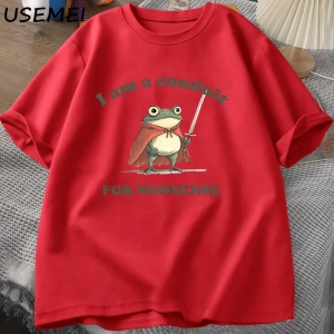 Ben saçmalık için bir boruyum T-shirt erkek kadın komik Weirdcore kurbağa Tshirt Tee yetişkin 2836