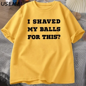 Ben Traş Benim Toplarım T-Shirt Erkekler Komik Söyleyerek Yetişkin TBaskılı Kısa koll 2973