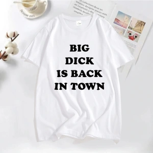 Ben utangaç ama ben şehir geri büyük bir Dick var T Shirt komik Streetwear erkekler kısa koll 2864