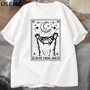 Benim Feral dönemi rakun T Shirt mistik ratshirt Tshirt Tarot kart baskı T-shirt yaz pamuk kı 2881