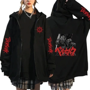 Berserk Anime Fermuarlı Hoodie Model 109 12292
