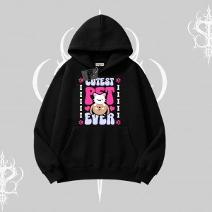 Best Pet Ever Baskılı Kapşonlu Sweatshirt