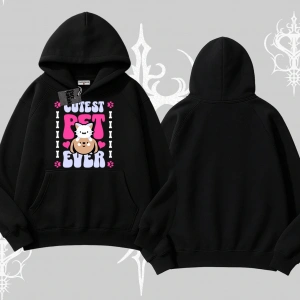 Best Pet Ever Baskılı Kapşonlu Sweatshirt