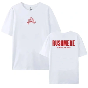 Beyaz Albümü RUSHMERE baskılı Halk Rock Grubu Mumford ve Sons Tshirt Tees Yaz Erk
