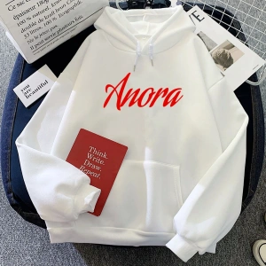 Beyaz Anora Romantik ve Komedi Filmi Hoodies Streetweed Grafik Sudaderas Para Muj