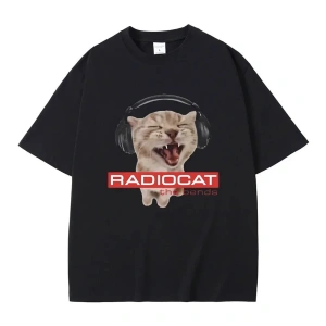 Beyaz Aptal Komik Kedi Memes Tops Streetweed Grafik