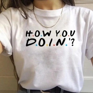 Beyaz Arkadaşlar TV Gösterisi harajuku Ullzang Karikatür Baskı 90s Grafi