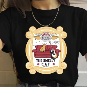 Beyaz Arkadaşlar TV Gösterisi harajuku Ullzang Karikatür Baskı 90s Grafi