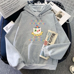 Beyaz Aşağı palyaço karikatürHoodies eh ~ ~ ~ ~ ~ ~ ~ ~ ~