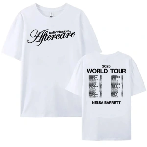 Beyaz Bad B**ches Aşk Sonrası Bakım Dünya Turu Nessa Barrett Tshirt Yaz Yüksek K