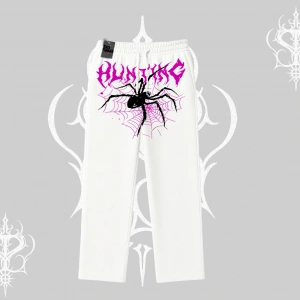 Beyaz Baggy Eşofman Altı Autumn Spider