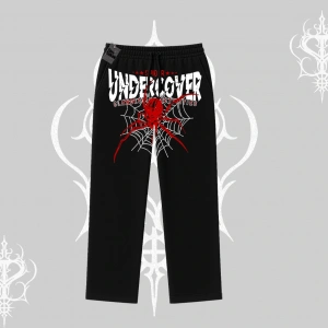 Beyaz Baggy Eşofman Altı Spider Undercover