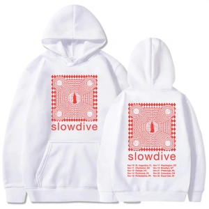 Beyaz Band Slowdive Tour Hoodies Heavy tal Fashion Sudaderas Para Muj