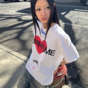 Beyaz Beyaz Stil Konfor Kawaii Yaz O-Boyun Sokak lar için Çok Yönlü Y