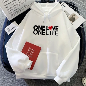 Beyaz Bir aşk bir hayat U2 bant Hoodies Hip Hop dera Mujer