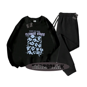 Beyaz Biskilet Flower Detaylı ikili TAKIM