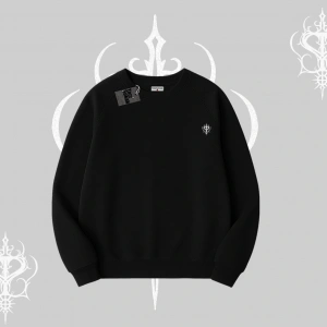 Beyaz Biskilet Yaka Sweatshirt Özel logolu