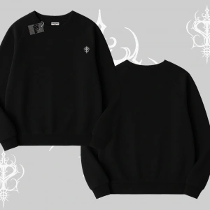 Beyaz Biskilet Yaka Sweatshirt Özel logolu