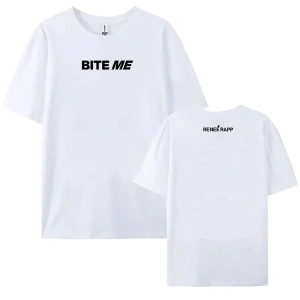 Beyaz Bite Me Reneé Rapp Şarkıcı Albümü Baskı leri Yumuşak Unisex Streetweed Kı