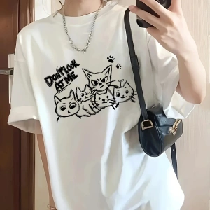 Beyaz Büyük Beyaz Köpekbalığı Anatomisi Yeni Yaz Sokak Hip Hop Punk Tarzı