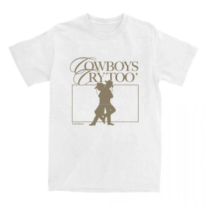 Beyaz COWBOYS CRY TOO GRAFIK T-SHIRT Kelsea Balerin Şarkıcı Baskı leri Yumuşak Yaz Tees