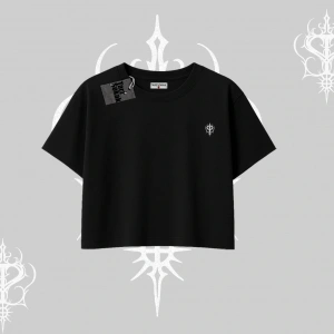 Beyaz Crop Tişört Özel logolu