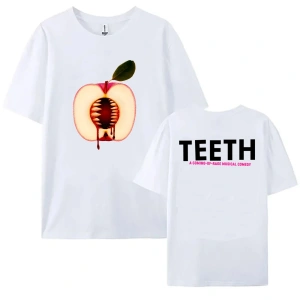 Beyaz Diş Müzikal Komedi baskılı /Erkek leri Grafik Tees Tops Yu