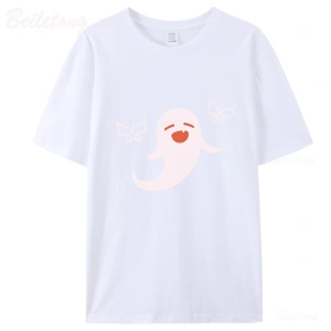 Beyaz Genshin Etki T Hu Tao Hayalet Karikatür Baskılar Açık Dünya Macera Oyunu