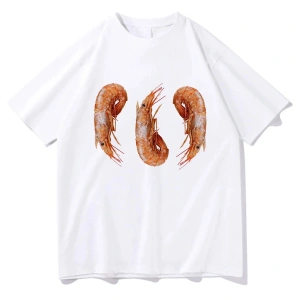 Beyaz Gil Sadece 86d Balık Tshirt Ahtapot Şef Komik/ Harajuku Yaz Üstleri U