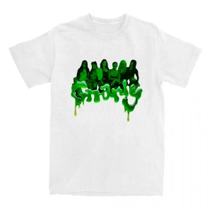 Beyaz Gnarly Camiseta Tee Katseye Kore Bant Yaz O-boyun leri Gi