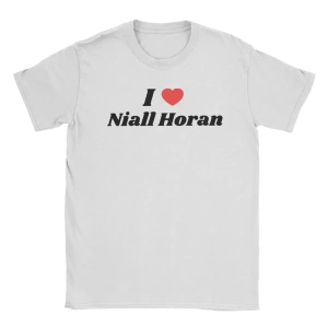 Beyaz Harry ve Niall Horan Aşk Tur ler lar için Çılgın Yuvarlak Boyun Tee