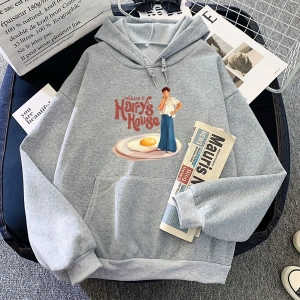 Beyaz Harrys House Grafik Unisex Karikatür Sonbahar Hoody Özgünlük Est