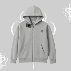 Beyaz Hırka Sweatshirt Özel logolu