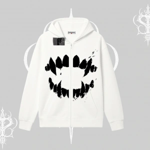 Beyaz Hırka Sweatshirt Vampir Dış