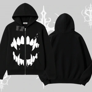 Beyaz Hırka Sweatshirt Vampir Dış