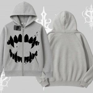 Beyaz Hırka Sweatshirt Vampir Dış