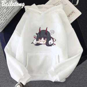 Beyaz Honkai Etki 3rd Hoodies Kawaii Karikatür Yumuşak SıcakSev