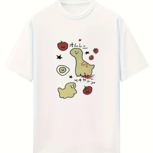 Beyaz İtalyan Domates askı Sevimli Tee Ek