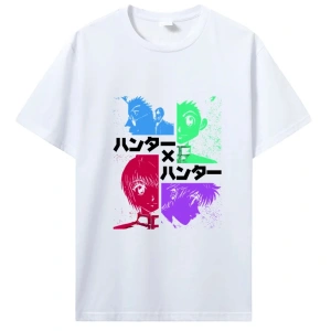 Beyaz Japon animesi Kurapika Harajuku Sokak Tarzı Unisex kad
