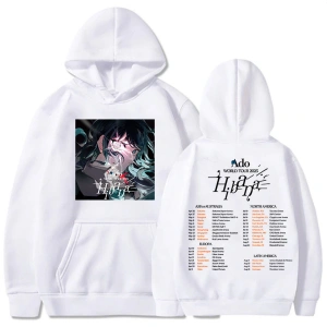 Beyaz Japon kıcı Ado Dünya Turu lar içinler Moletom Uzun Kol