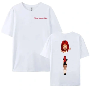 Beyaz Jennie Ruby 1st Studio Albümü Ürün Tshirt Kim Mantra Jennie li Gev