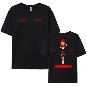 Beyaz Jennie Ruby 1st Studio Albümü Ürün Tshirt Kim Mantra Jennie li Gev