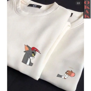 Beyaz Jerry Çift Sevgili Kombinleri Couple Clothing Yeni Sezon 2 Adet