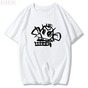 Beyaz Jinx Arcane Maymun Anime Cosplay Tees Unisex Grunge Estetik %