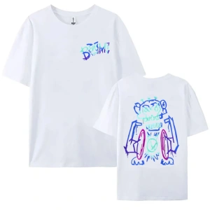 Beyaz Jinx Arcane Maymun Boom baskılı lu leri Grafik baskı