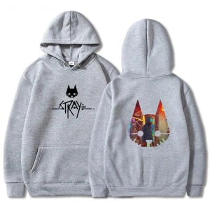Beyaz Kaçak Oyun Kedi Anime Hoodie Sıcak Oyuni Büyük Boy Ti