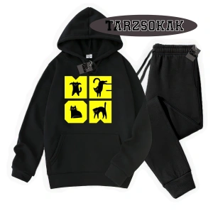 Beyaz Kapşonlu Cat KEDİ Detaylı ikili TAKIM