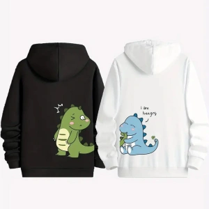 Beyaz Kapşonlu Sweatshirt Çift Sevgili Kombinleri Couple Clothing