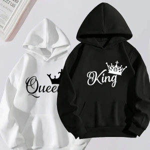 Beyaz Kapşonlu Sweatshirt Çift Sevgili Kombinleri Couple Clothing